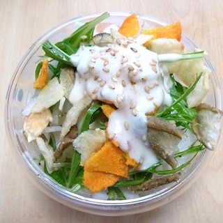 大根と水菜のヨーグルトドレッシングサラダ